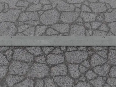 Parking Block Damaged 3D model