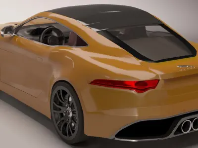 JAGUAR F TAYP  Low-poly 3D model