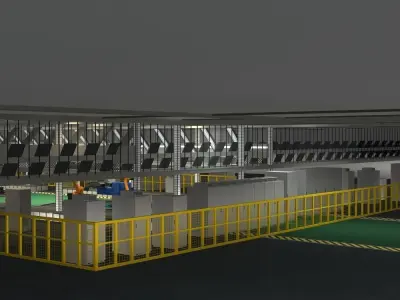 Workshop Automatic Manipulator Equipment  3D model