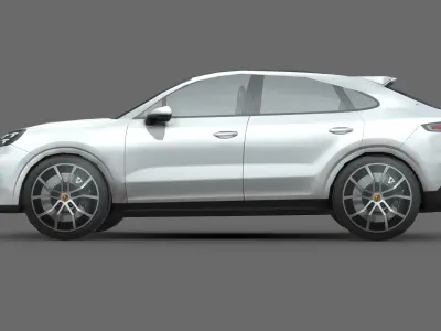 Porsche Cayenne E-Hybrid Coupe 2024 Low-poly 3D model