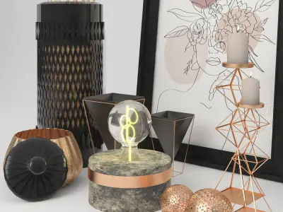 Decorative set 009 3D model