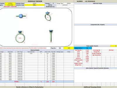 Luxury Rope Band Ladies Diamond Ring CAD Model 3DM STL 3D print model