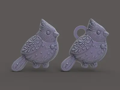bird cookie decor 3D print model