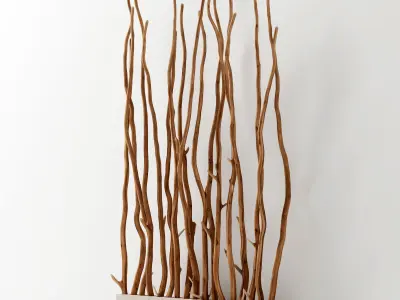 Branch folding screen decor n1 3D model