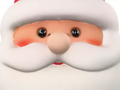 Santa Plush Figurine Low-poly 3D model