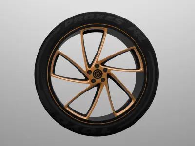 Sports Car Alloy Low-poly 3D model