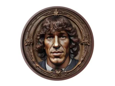 Carles Puyol Footballer Medallion 3D print model