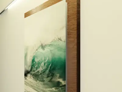 Sea waves painting 3D model