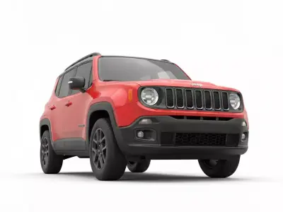 Jeep Renegade 2015 Compact Urban Off Road SUV Low-poly 3D model