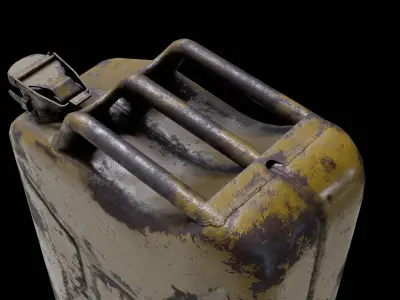 Soviet old Fuel canister Low-poly 3D model