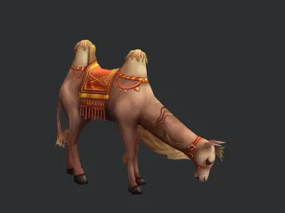 low-poly animated camel Low-poly 3D model