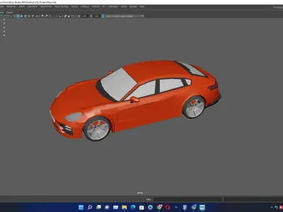 Porsche Panamera Turbo s Low Poly 3D Model Low-poly 3D model