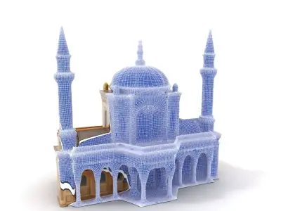 Ornate Mosque Architecture model pack Low-poly 3D model