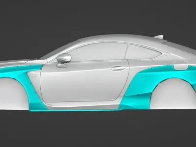 Lexus RC-F Rocket Bunny Pandem V1 Body Kit 3D model