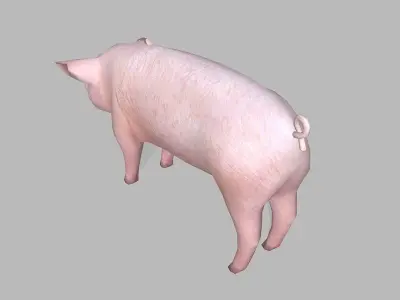 farm pig Low-poly 3D model