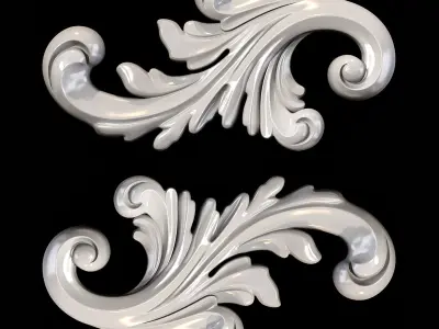 Classic carved 052 3D model