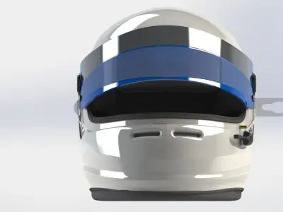 Arai GP 6 racing helmet complete with tear off and spoiler 3D model