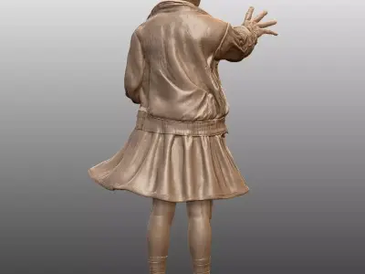 Eleven with Waffle Stranger Things 3D Printable STL Model 3D print model