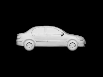 Kia Rio Sedan 2009 - 3D Static Model  3D print model