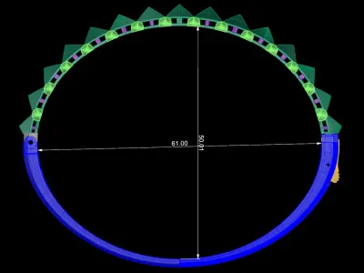 Bracelet  jewellery 3d wax resine projet model 3D print 5 3D print model
