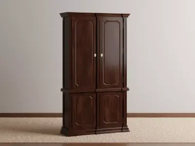 Antique walnut Armoire 3D model