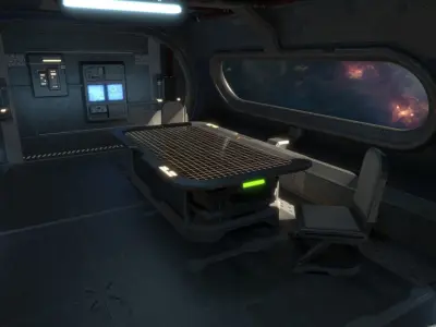 Intrepid spaceship Free low-poly 3D model