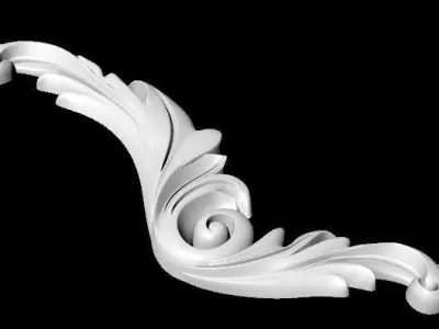 Central decor ornament for furniture 3D model 206