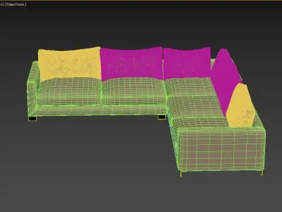 Sofa Zara Large Square corner unit 322cm x 322cm 3D model