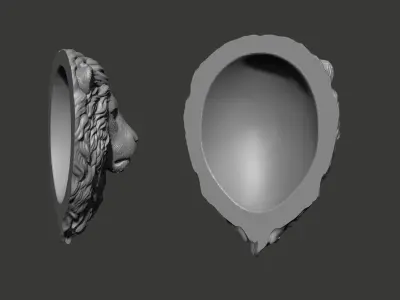 Lion 3d model head 3D print model