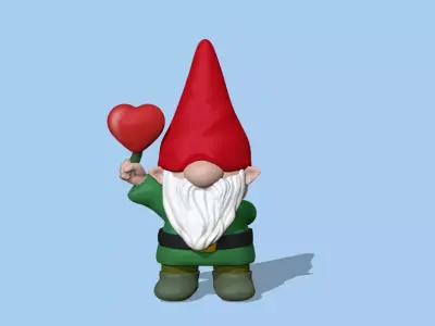 Gnome Heart - Valentine Day 3D print model