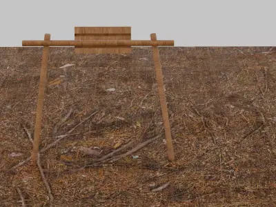 Swing Ride Free low-poly 3D model