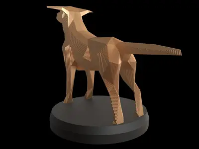 Parametric Smalltan Low-poly 3D model