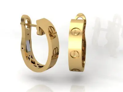 Love earrings Car 20 3D print model