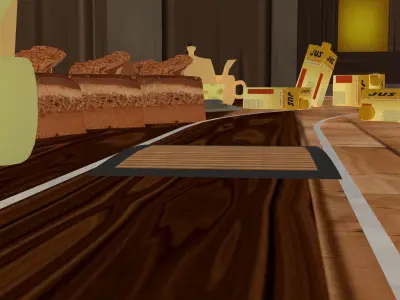 Printable Tabletop Racing Track 3D Model 2025 Low-poly 3D model