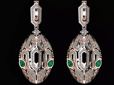 Serpenti Seduttori Earrings 3d printing model 3D print model