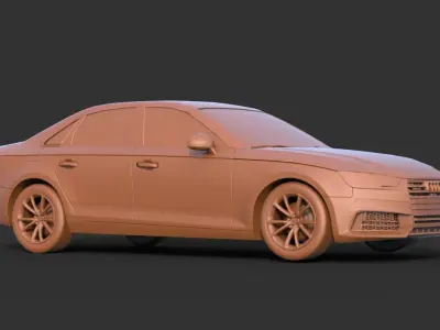Audi A4 2012 3D print model