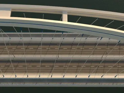 Arched bridge  3D model