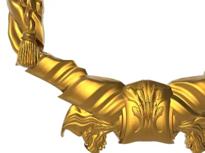 Carved Picture Frame 3D model 5