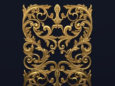 Classic decor ornament v-3D model15 3D model