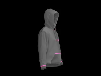 Male Neon hoodie 3D model