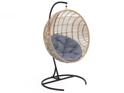 Belham Living Resin Wicker Chair 3D model