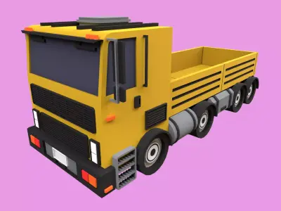 Lowpoly Large Truck Low-poly 3D model