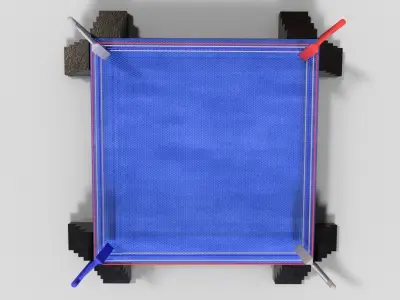 Boxing Ring Low-poly 3D model