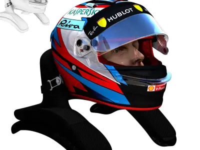 Raikkonen helmet 2018 Low-poly 3D model