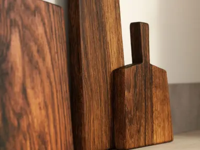 polypasta - lupadesign cuttingboards oak smoked set 3D model