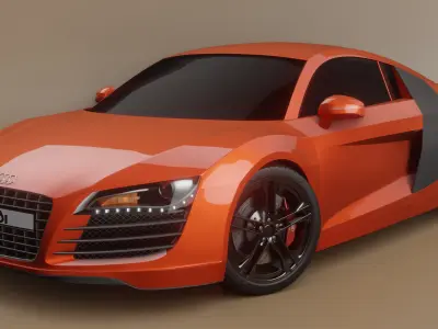 Audi R8 3D model 11