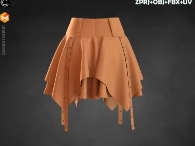 5 SHORT SKIRT 3D model