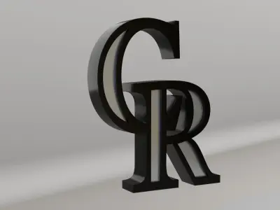 MLB Colorado Rockies Team Logo 3D model