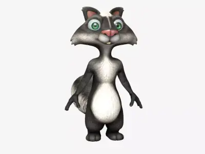 Cartoon Skunk Low-poly 3D model