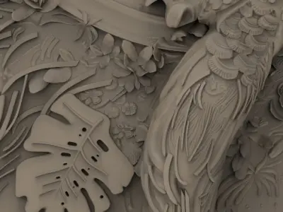 Peacock book with 3D print model